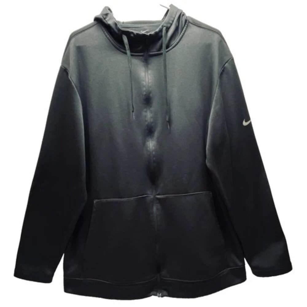 Nike‎ Dri-Fit Full Zip Hoodie Men's XL Dark Grey Long Sleeve Activewear Top GUC